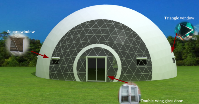 유행 물 - 설비/호텔을 위한 빨간 10m 큰 돔 천막을 교정하십시오
