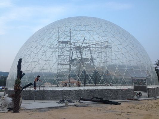 중국 35m 알루미늄 구조 입히는 PVC를 가진 투명한 큰 돔 천막 협력 업체