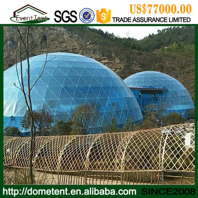중국 30m 직경 섬유유리 당/집 생존을 위한 큰 돔 천막 집 협력 업체