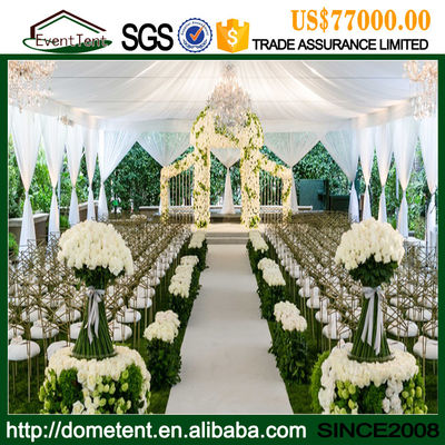 중국 호화스러운 튼튼한 알루미늄 합금 공간 경간 결혼식 천막 20 x 75m 협력 업체