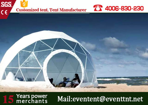 중국 3-30m 직경 큰 Super Dome 천막, 공간 야영 가족을 위한 투명한 돔 천막 협력 업체