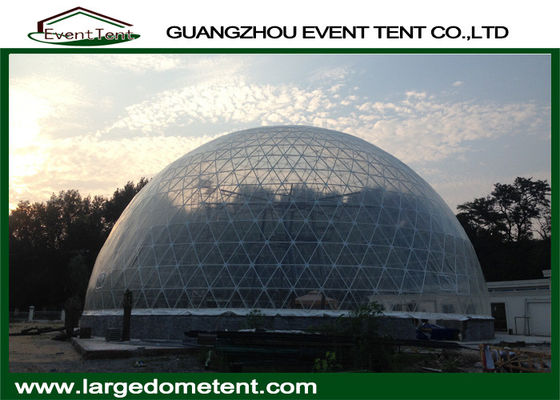 중국 20m 직경 명확한 PVC 직물을 가진 둥근 지오데식 돔 천막 협력 업체