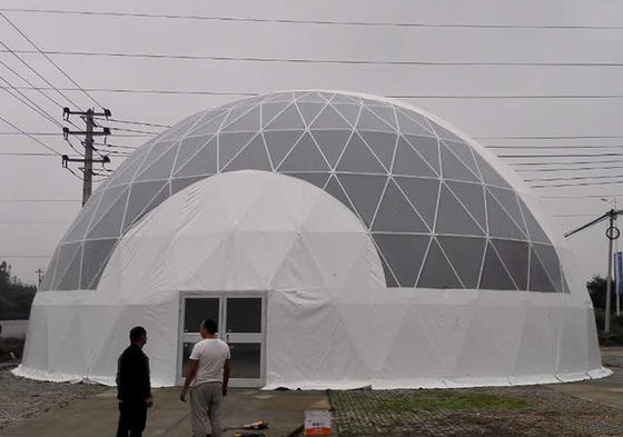 중국 PVC에 UV 저항하는/방수 돔 대피소 천막 둥근 모양은 덮개 직물을 입혔습니다 협력 업체