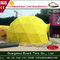 이중 코팅 pvc 호화스러운 야영 천막, 거실을 위한 작은 노란 지오데식 돔 천막 협력 업체